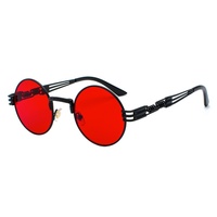 Lunettes de soleil personnalisées style européen et américain 8010, protection UV400, monture métallique steampunk unisexe