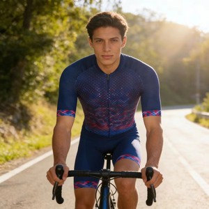 Maillot de Ciclismo de Manga Corta con Estampado de Puntos, Cortavientos, Transpirable, Impermeable, con Protección UV y Cierre Completo - Product Image 6