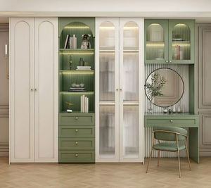 Armario de madera de lujo personalizado con puerta de cristal para almacenamiento de muebles de dormitorio moderno - Product Image 3