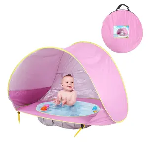 Outdoor Children Portable Waterproof Play Uv Carpa De Playa Para Bebe Baby Tent Kids Play Pop Up Baby Beach Tent With Pool