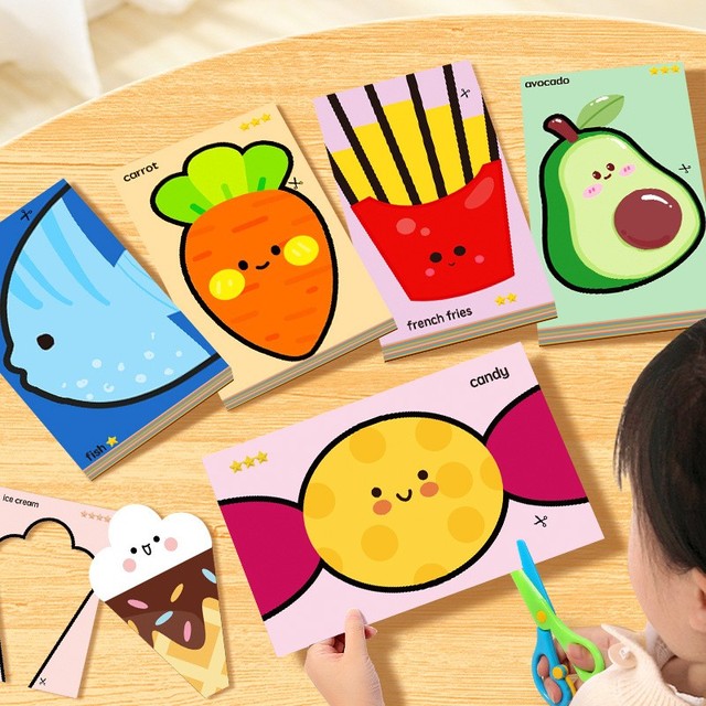 Paper-Cutting Kids DIY Craft Kit, Beginner Set for 3-Year-Old Preschoolers, Educational Origami Pack to Boost Concentration