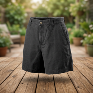 <b>Women's</b> Casual Vintage High 100% Cotton Canvas Eco-Friendly Anti-Wrinkle Washed Zipper Fly Cross-Pant Security Pocket <b>Bermuda</b> - Product Image 2