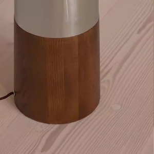 Scandinavian Style Table <b>Lamp</b> Stainless Steel Chrome Fabric Shade <b>LED</b> E27 Switch Control Living Room Study Desk <b>Lighting</b> - Product Image 3