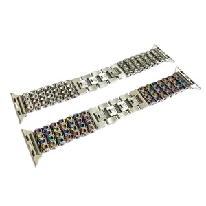 Di alta qualità Custom <span class=keywords><strong>argento</strong></span> oro nero colorato 316L 304 <span class=keywords><strong>cinturino</strong></span> in acciaio inossidabile per <span class=keywords><strong>Apple</strong></span> <span class=keywords><strong>Watch</strong></span> SE S3 S6 S7 - Product Image 5