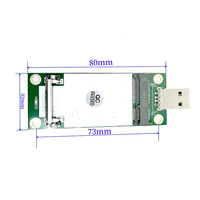 Adaptateur Mini Pcie vers USB 2.0 WWAN avec emplacement pour carte SIM/UIM pour module 4G