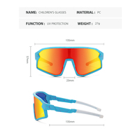 5-13 ans en plastique polarisé UV400 lentille garçons filles enfants enfants vélo course cyclisme sport lunettes de soleil 2024