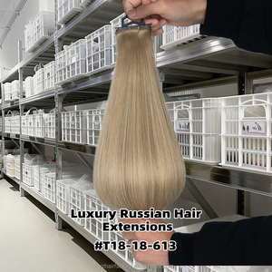 ผมต่อแบบไร้รอยต่อรุ่นใหม่ล่าสุดจากโรงงาน สำหรับ Genius Weft Virgin Invisible Hole Tab Weft PU Butterfly XO Weft ผมตรงแท้ - Product Image 2