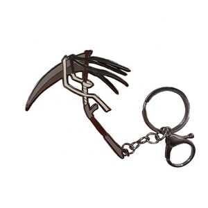 Chất lượng cao double side khủng long logo kim loại Keychain Glow màu tùy chỉnh móc chìa khóa vòng chìa khóa phụ kiện - Product Image 2