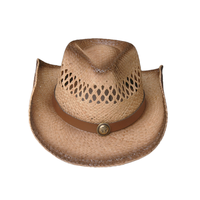 Chapeau de cowboy américain à la mode, chapeau de cowboy coloré unisexe à large bord pour l'extérieur