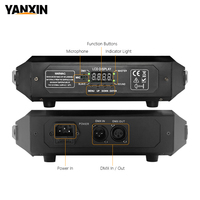 Projecteur de scène à tête mobile 12 yeux Storm, faisceau LED RGBW, laser double rotation, DMX512, activé par le son, pour KTV, bar, discothèque, fête