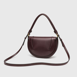 <span class=keywords><strong>2025</strong></span>新款女式马鞍包奢华Pu皮革宽表带斜挎包女士手提包批发定制 - Product Image 5