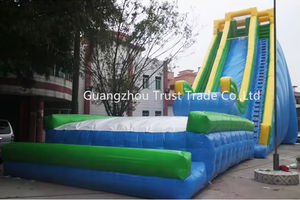 Dégagement gonflable élevé superbe de glissière d'eau de Long18ft de grande pente avec la piscine - Product Image 3