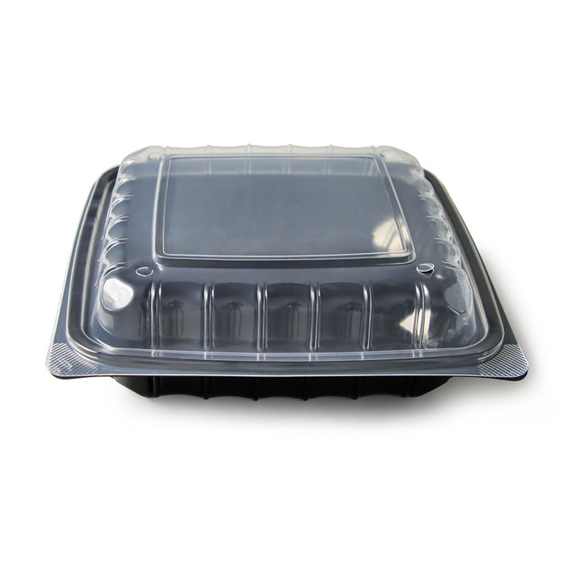 1100ml Reusable Microwave PP Plastic Clamshell Food Containers Fast Food Packaging
