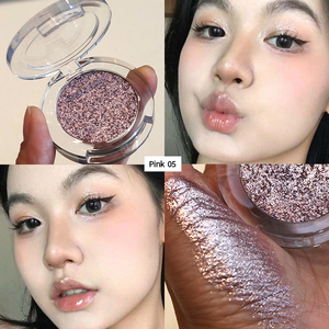 <strong>Peach</strong> Glitter <strong>Eyeshadow</strong> Pearlescent Metallic Shimmer Chameleon Six Colors Pressed Shiny <strong>Eyeshadow</strong> Makeup - Product Image 6