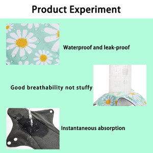 厂家批发竹子有机透气孕妇可洗带翼可重复使用卫生垫带防漏 - Product Image 5