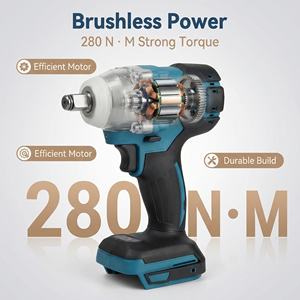 MAK 18V <span class=keywords><strong>batterie</strong></span> au Lithium rechargeable clé <span class=keywords><strong>à</strong></span> chocs sans balais industriel bricolage 280N.M Max couple 1/2in entraînement outil de réparation automobile - Product Image 3