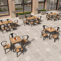 Tables et chaises modernes imperméables et résistantes au soleil pour balcon de jardin, cour extérieure, tables et chaises de loisirs en plein air