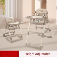 Chaise haute pliable et réglable pour enfants de 0 à 12 mois, utilisation pratique à domicile, chaise haute multifonctionnelle pour bébé