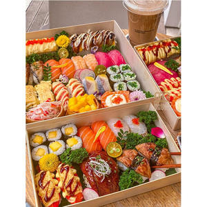 Caja <span class=keywords><strong>de</strong></span> cartón desechable para sushi <span class=keywords><strong>con</strong></span> logotipo personalizado impreso, caja <span class=keywords><strong>de</strong></span> sushi para llevar, caja <span class=keywords><strong>de</strong></span> sushi para llevar <span class=keywords><strong>con</strong></span> división, venta al por mayor - Product Image 6