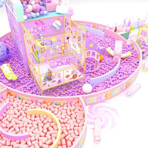 Grande aire de jeux intérieure pour enfants toboggans à balles <span class=keywords><strong>cuisine</strong></span> simulée zones de course centres commerciaux Augustine Tao Qi Bao personnalisés - Product Image 5