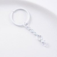 Lot de porte-clés en émail, fermoirs mousquetons, chaînes d'extension, connecteurs de porte-clés en métal, accessoires pour la fabrication de breloques DIY