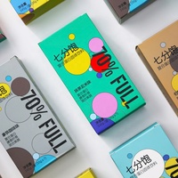Boîte d'emballage personnalisée en carton ondulé pour biscuits, bleue, avec logo