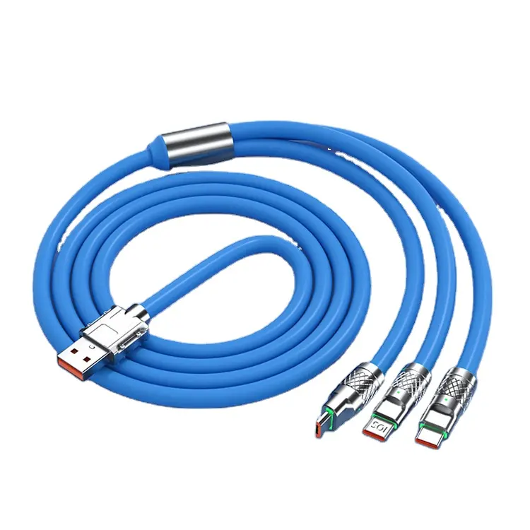Phone Cable for Micro IOS Type C Cell Phone Fast Charging Usb 3 in 1 Cable