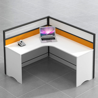 Mobilier de bureau personnalisé de haute qualité Bureau combiné en forme de L modulaire 1 3 4 5 personnes Poste de travail