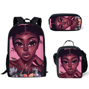 <span class=keywords><strong>Sac</strong></span> à <span class=keywords><strong>dos</strong></span> de grande capacité pour ordinateur Ensemble de trois pièces <span class=keywords><strong>Sac</strong></span> à <span class=keywords><strong>dos</strong></span> noir Skin Girl Pattern Student Children's Junior High School - Product Image 6