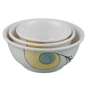 Middle East Zone dishwasher-safe White round Melamine Bowl Set New Type for Home Hotel Restaurant for Food Usage Promotional