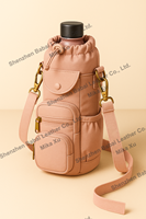 Sac isotherme de luxe vintage pour bouteille d'eau 1L, résistant à l'eau, avec fermeture éclair, pour utilisation en extérieur