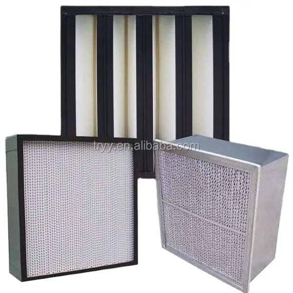 Hepa panel air filter element, panel- type air filter cartridge