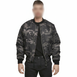 2025 Blouson aviateur en toile pour hommes personnalisé Design unique vêtements d'extérieur avec col montant prix raisonnable - Product Image 1