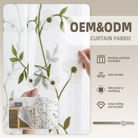 Tissu de rideau ODM&OEM, nouvelle arrivée, best-seller, broderie florale, respirant, non tissé, uni, léger, blanc, transparent, pour salon
