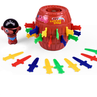 Jouet pour enfants, toupie avec tonneau de Pirate, 16/24 lames, jeu porte-bonheur, en plastique, jeux interactifs, Pop-Up, la tête, Roulette