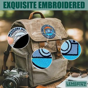 Custom Explore More Capture More 3 Inches Embroidery <b>Patch</b> Iron <b>On</b> <b>Sew</b> <b>On</b> Travel Applique <b>Patch</b> Bags - Product Image 4