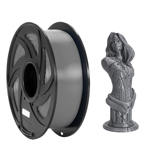 TRONXY Silk Silver PLA Filament 1.75mm 1kg Spool Metallic Shine 3D Printer Filament 1080ft Vacuum Sealed