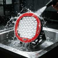 Phare de travail LED rond 8,6 pouces 96W, étanche IP68, 12-48V, 6400lm, lampe auxiliaire pour conduite tout-terrain, voiture, camion, chariot élévateur, engins