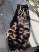 Extensions de cheveux humains indiens directement de l'usine, cuticules alignées, bouclés et volumineux, provenant d'un seul donneur, lots de mèches de cheveux.