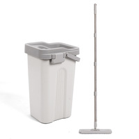 360 vadrouille à nettoyage rapide en microfibre avec poteau en acier seau de nettoyage sec et humide seau de vadrouille plat pour usage domestique