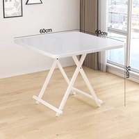 Tables et chaises pliantes modernes en bois massif, multifonctionnelles, pratiques, carrées, portables, pour la maison, l'hôtel, la salle à manger, en métal
