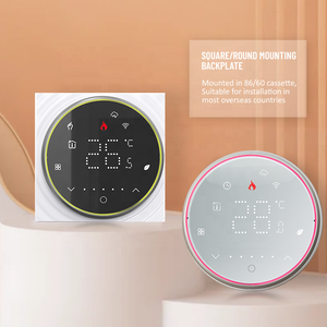 Thermostat intelligent Becasmart BHT-6001 moderne à écran tactile LED Modbus pour le <span class=keywords><strong>chauffage</strong></span> des pièces d'hôtel, chaudière, connectivité Wi-Fi - Product Image 3
