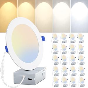 Plafonnier encastré commercial LED rond de 5 pouces, en aluminium noir, dimmable, 1200LM, 12W, alimentation AC, Ra90, garantie 3 ans - Product Image 6