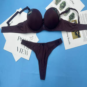 2.05 dolar YRF026 Size36-46 B fincan düz renk çift kalın sutyen <span class=keywords><strong>Penty</strong></span> seti kadın sutyen ve külot tüm renkler ile setleri - Product Image 3