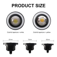 Nouvelles feux antibrouillard LED Angel Eyes 12V 2,5 pouces 3 pouces 3,5 pouces haute luminosité 30W pour voiture, avec ouverture colorée jaune et blanche