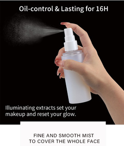 สเปรย์รองพื้นขวดสีชมพูสำหรับแต่งหน้าแบบแก้ไขโลโก้ส่วนตัวควบคุมความมันสเปรย์แต่งหน้าสีน้ำค้าง - Product Image 4