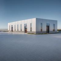 Atelier préfabriqué en structure légère en acier, bâtiment industriel personnalisé avec charpente en acier et service de conception