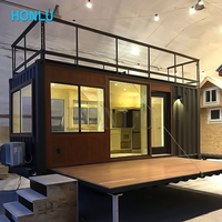 Maison conteneur à deux étages de 20 pieds et 40 pieds et remorque alimentaire mobile Maison conteneur préfabriquée 3 chambres 2 salles de bain