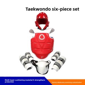 Set di Protezioni Professionali per Taekwondo, Attrezzatura Sportiva con Imbottitura Multistrato Rinforzata da 3 Pollici per <span class=keywords><strong>Muay</strong></span> Thai - Product Image 2