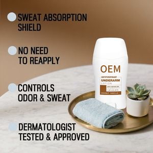 Le <span class=keywords><strong>déodorant</strong></span> anti-transpirant OEM noix de coco et vanille <span class=keywords><strong>pour</strong></span> aisselles aide à combattre la <span class=keywords><strong>transpiration</strong></span> <span class=keywords><strong>excessive</strong></span> avec contrôle des odeurs - Product Image 3